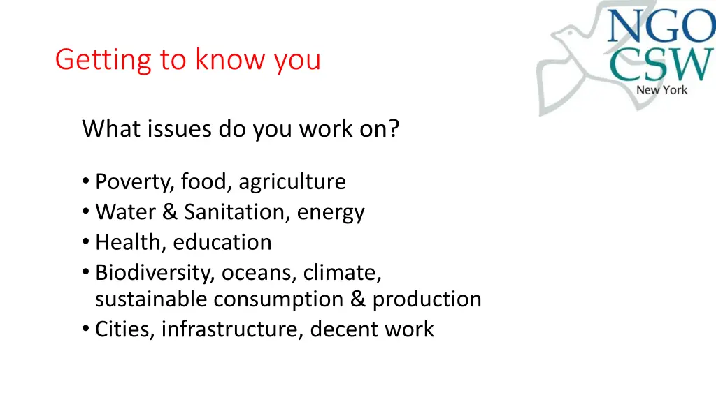 getting to know you 1