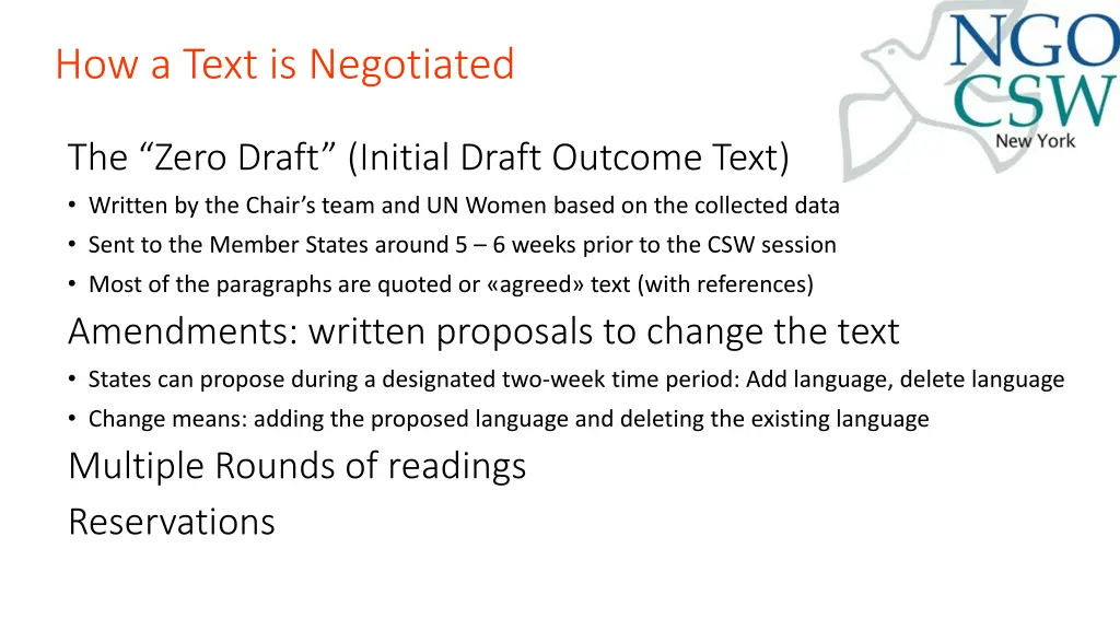 how a text is negotiated