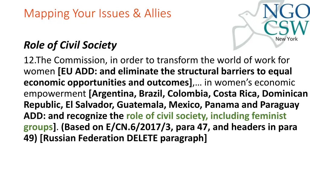 mapping your issues allies