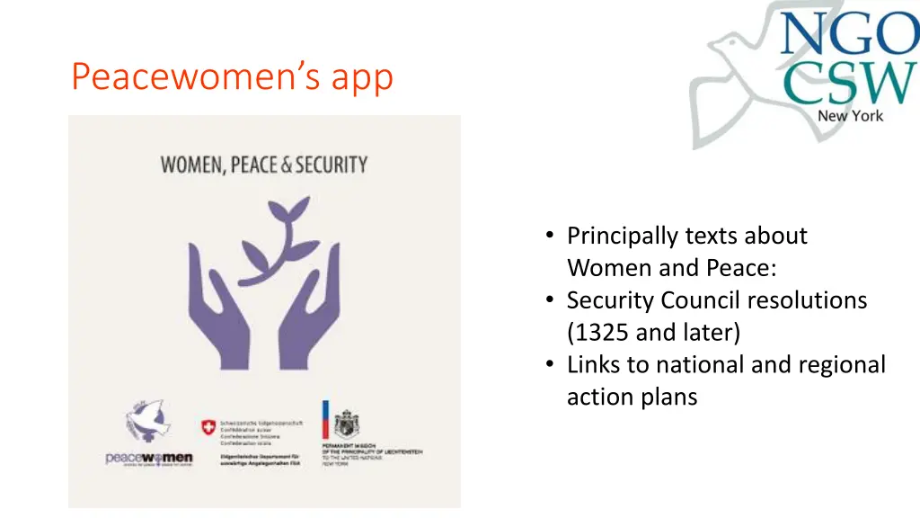 peacewomen s app
