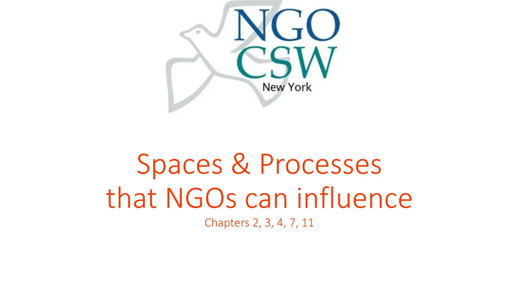 spaces processes that ngos can influence chapters
