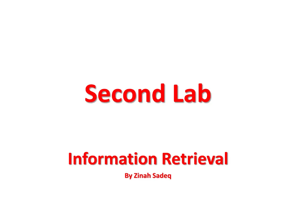 second lab