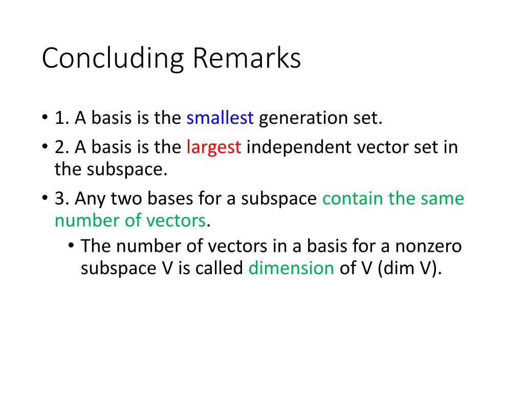 concluding remarks