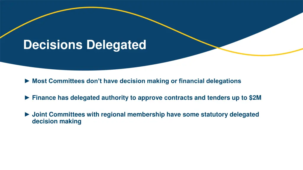 decisions delegated
