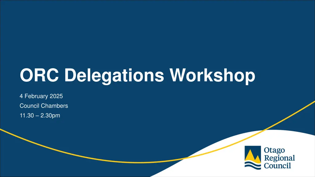 orc delegations workshop