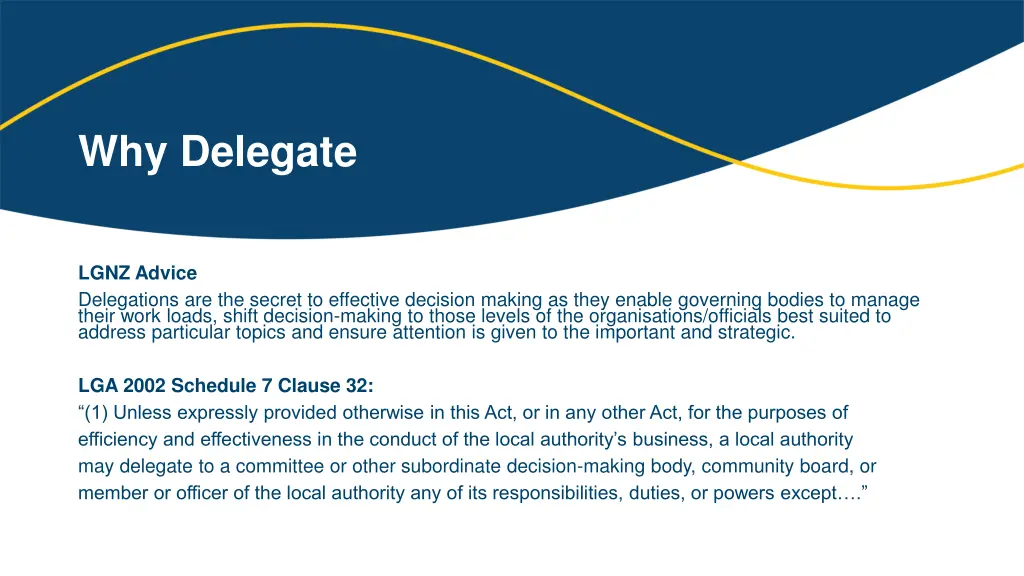why delegate