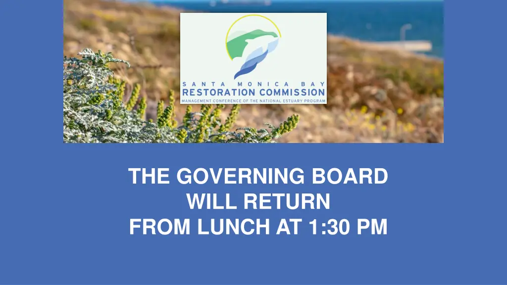 the governing board will return from lunch 8
