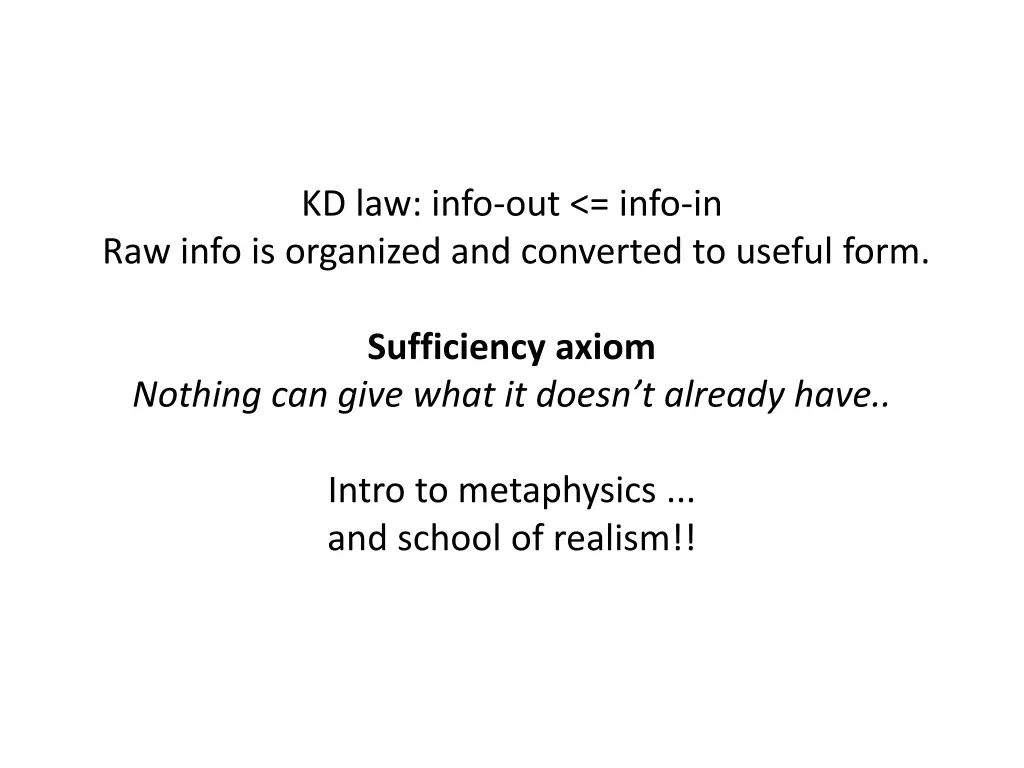 kd law info out info in raw info is organized