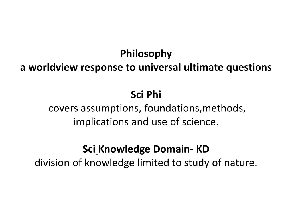 philosophy
