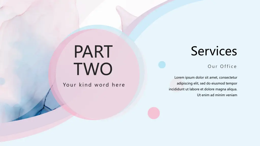 part two your kind word here