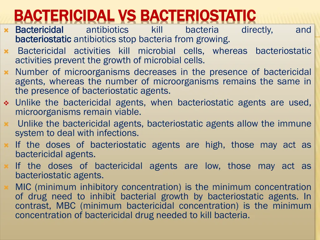 bactericidal bactericidal vs bactericidal