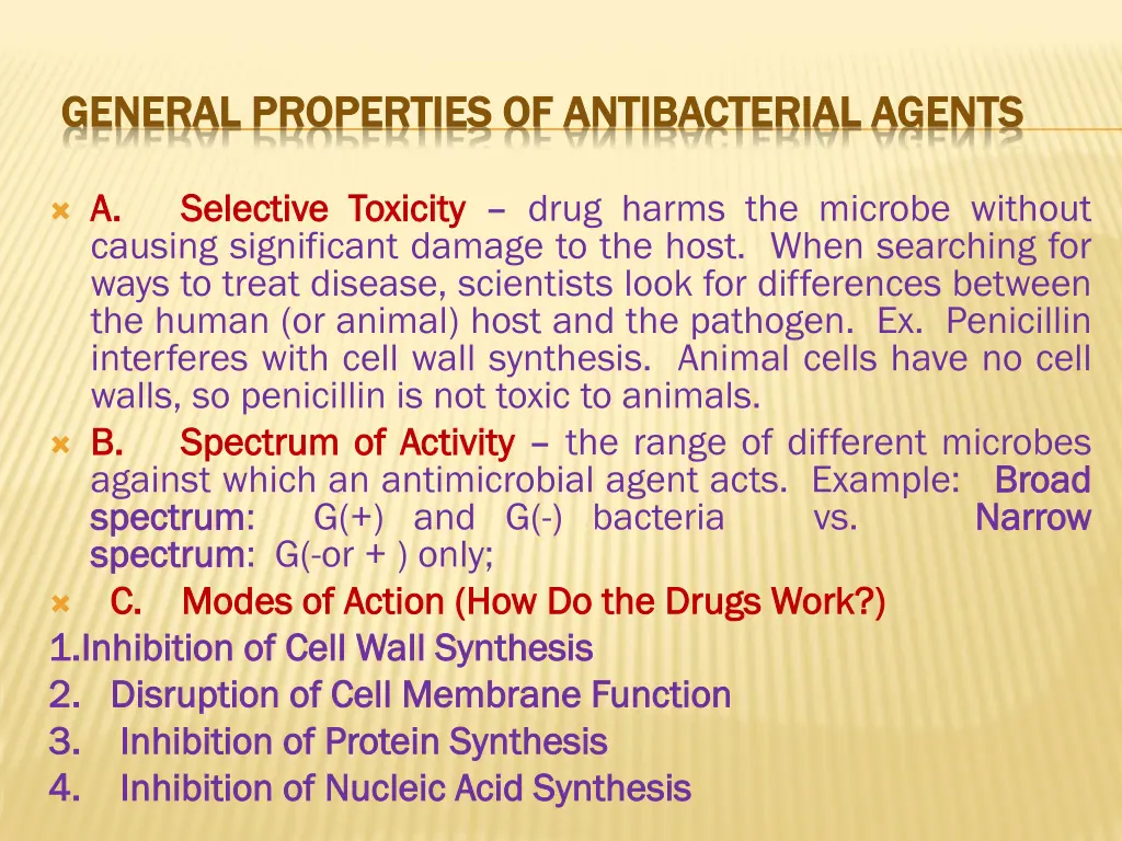 general general properties properties of