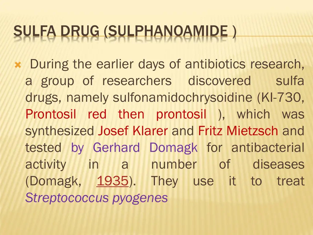 sulfa drug sulphanoamide