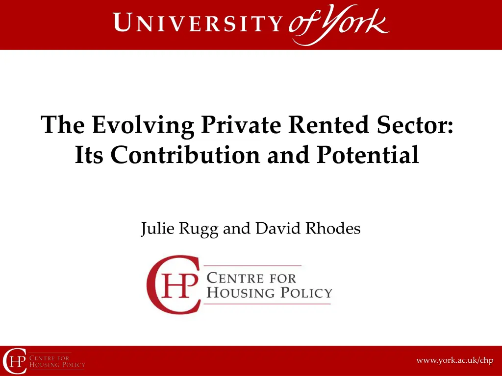 the evolving private rented sector