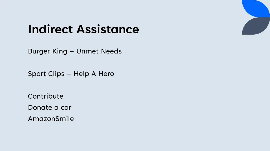 indirect assistance