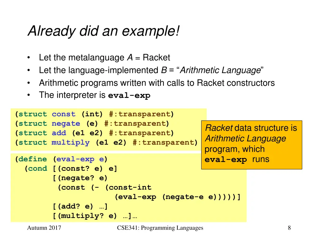 already did an example