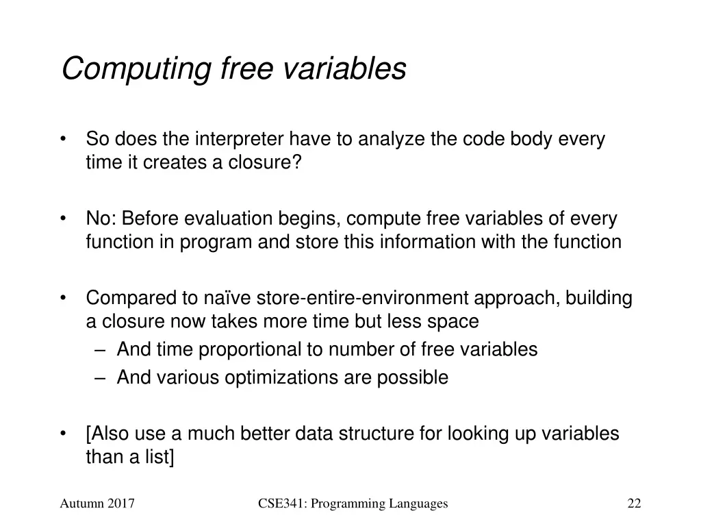 computing free variables
