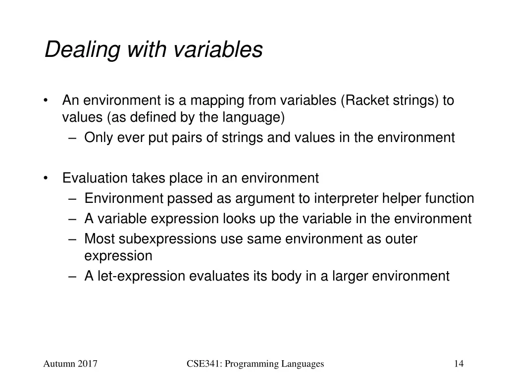 dealing with variables 1