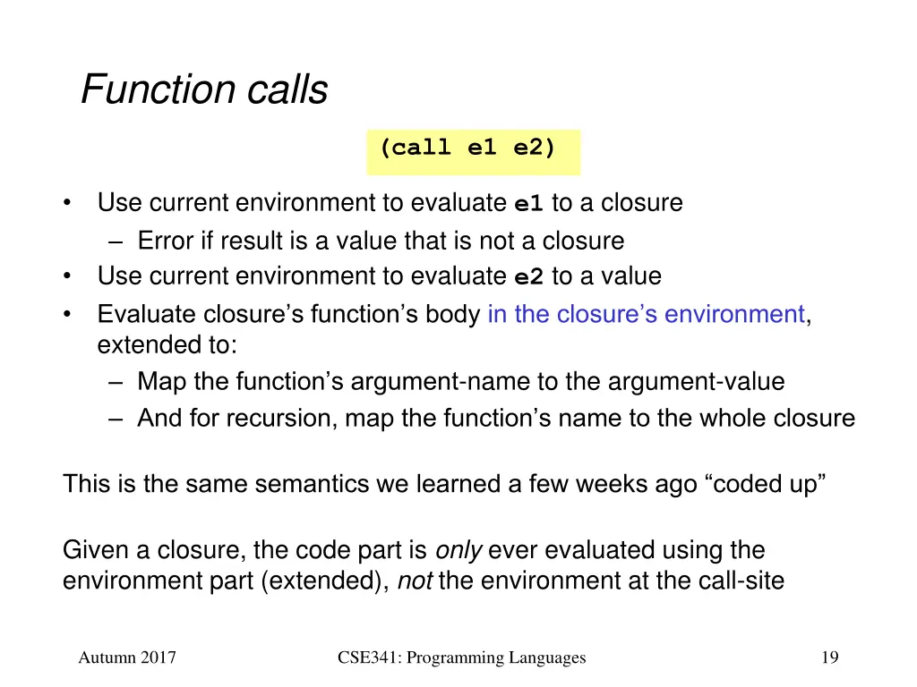 function calls