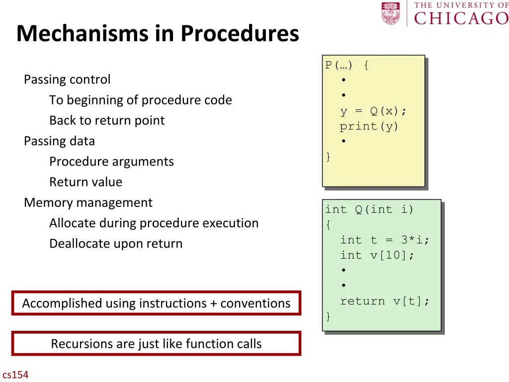 mechanisms in procedures 7