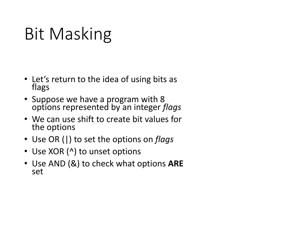 bit masking