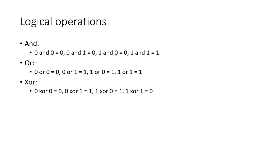 logical operations 1