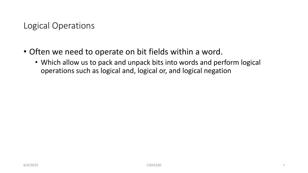 logical operations