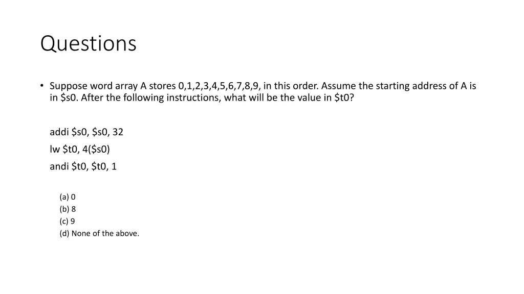 questions 4