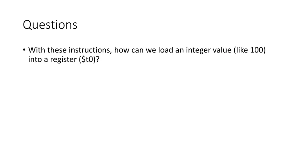 questions
