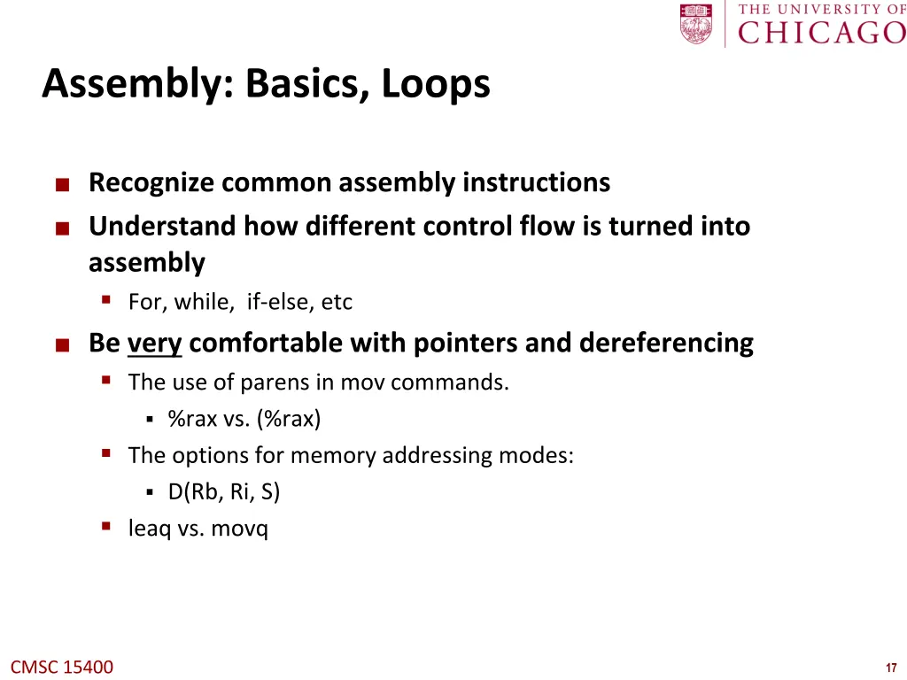 assembly basics loops
