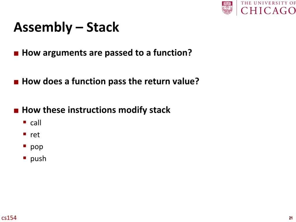 assembly stack