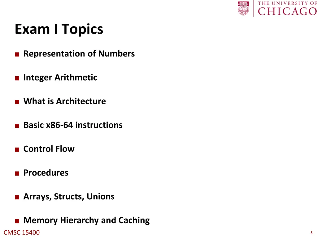 exam i topics