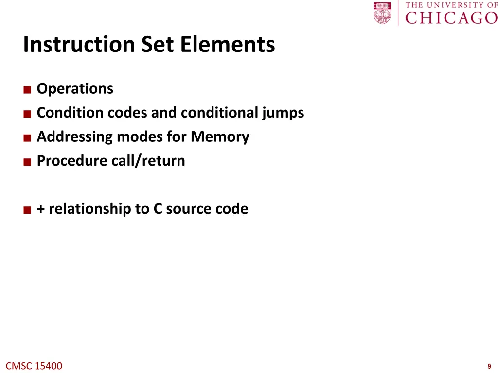 instruction set elements