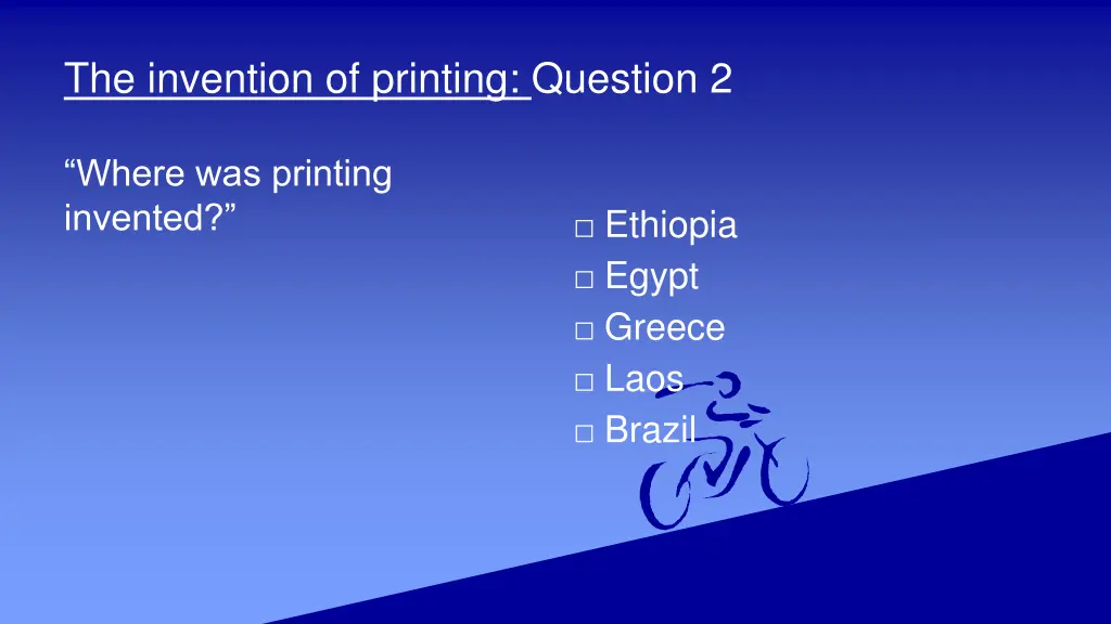 the invention of printing question 2