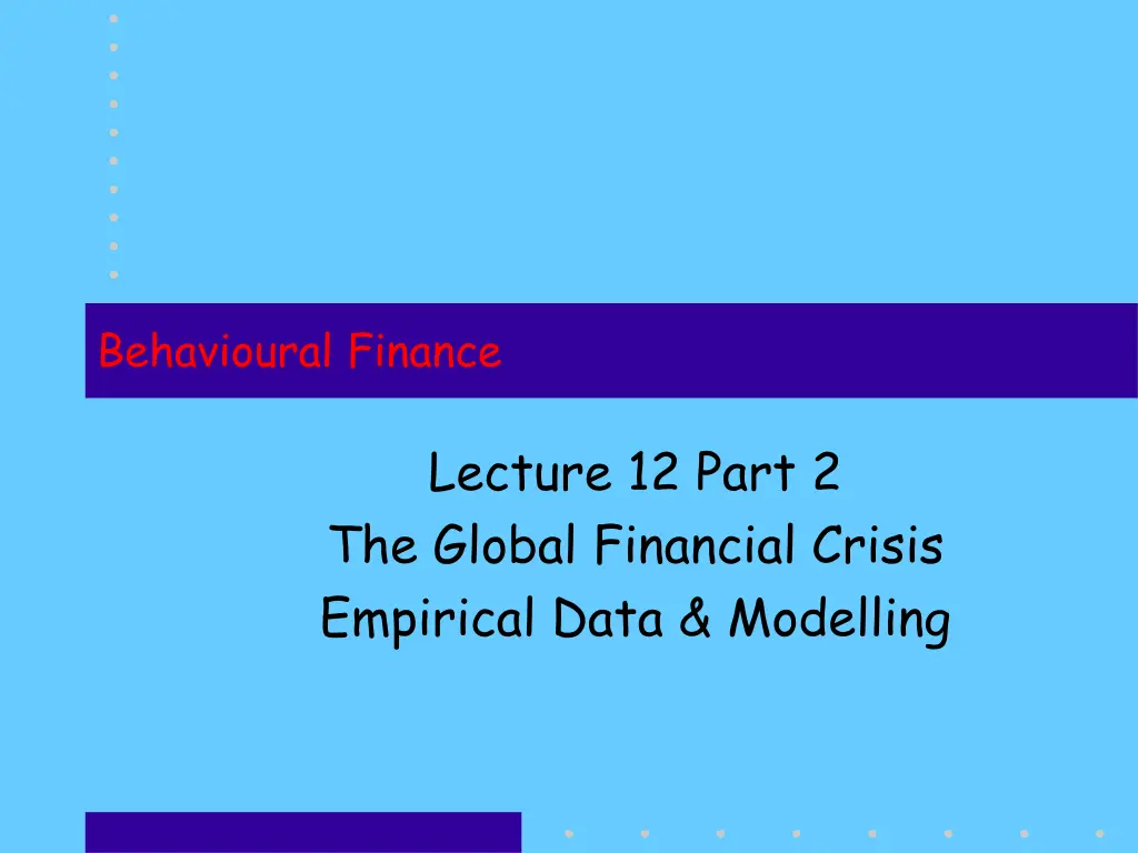 behavioural finance