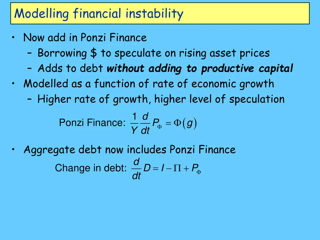 modelling financial instability 3