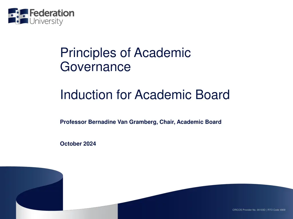 principles of academic governance