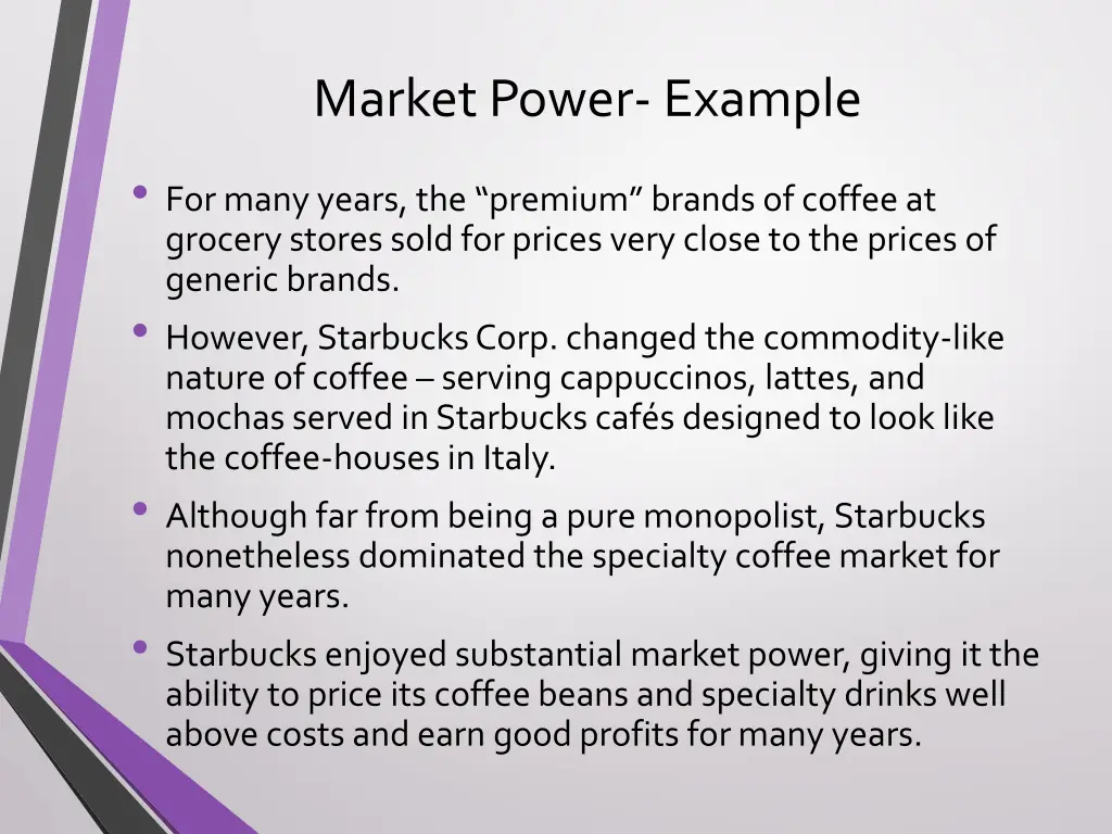 market power example
