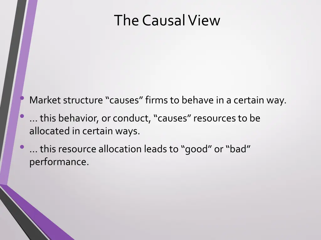 the causal view