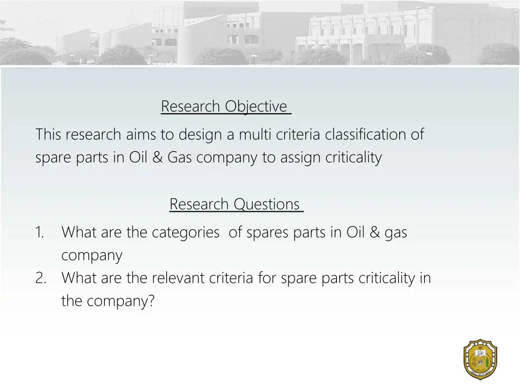 research objective
