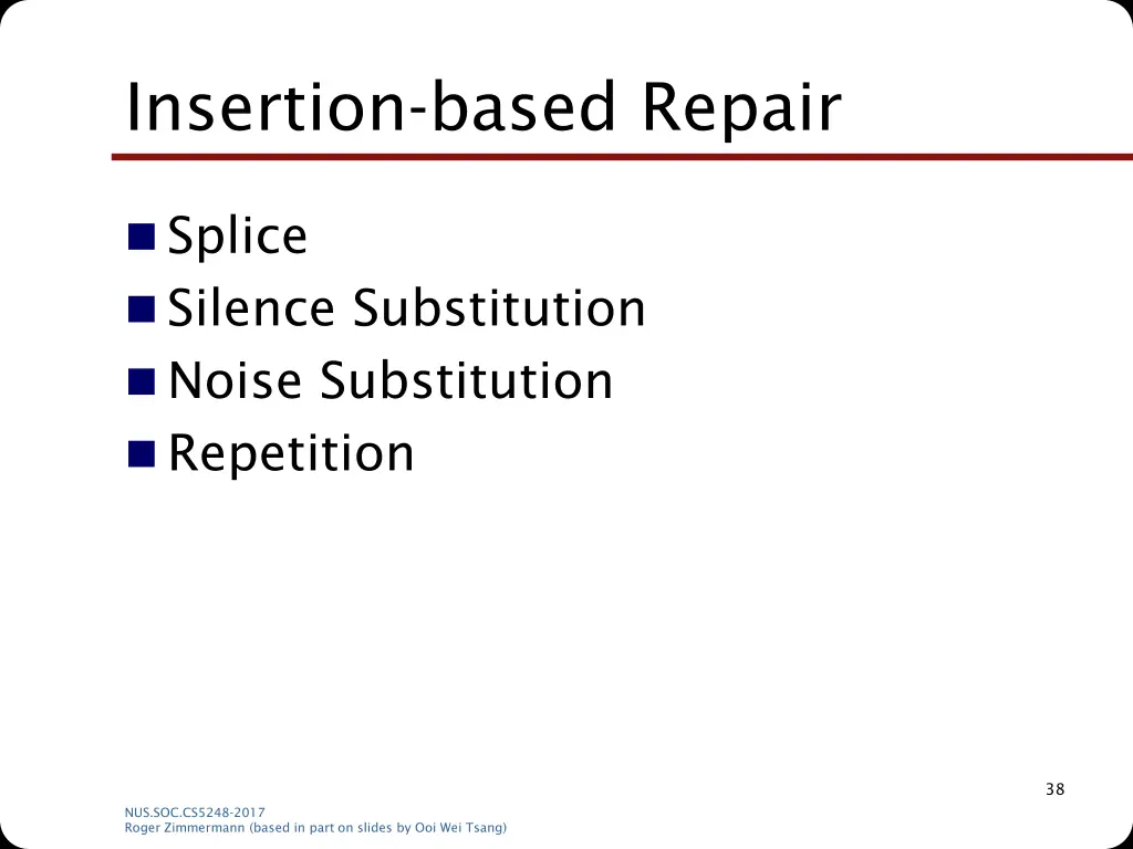 insertion based repair