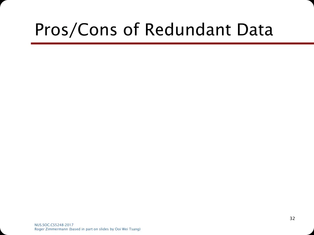 pros cons of redundant data
