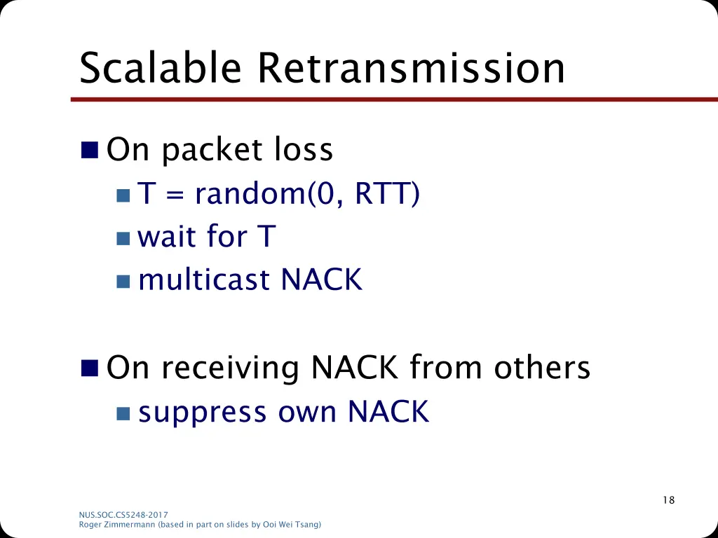 scalable retransmission