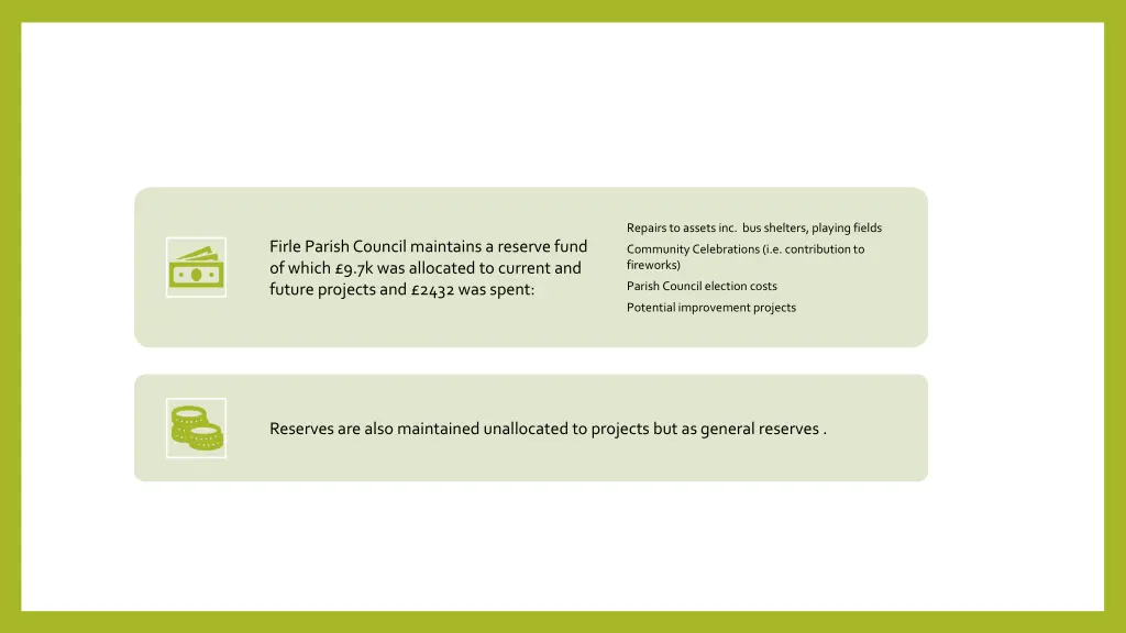 allocated reserves 01 april 2023 to 31 march 2024