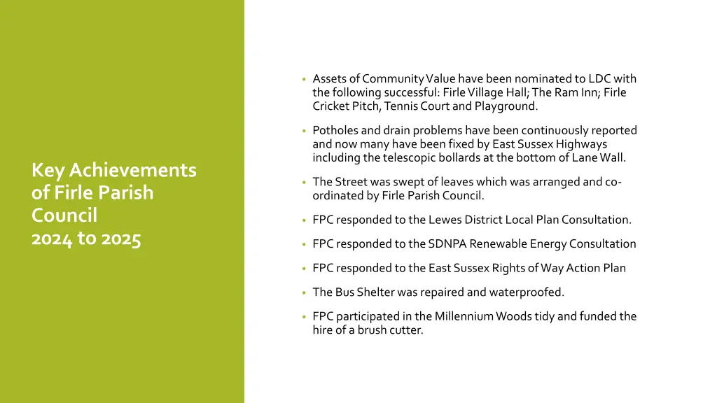 assets of community value have been nominated