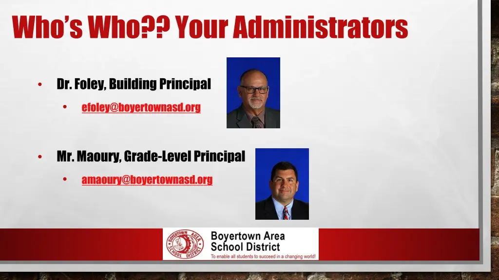 who s who your administrators