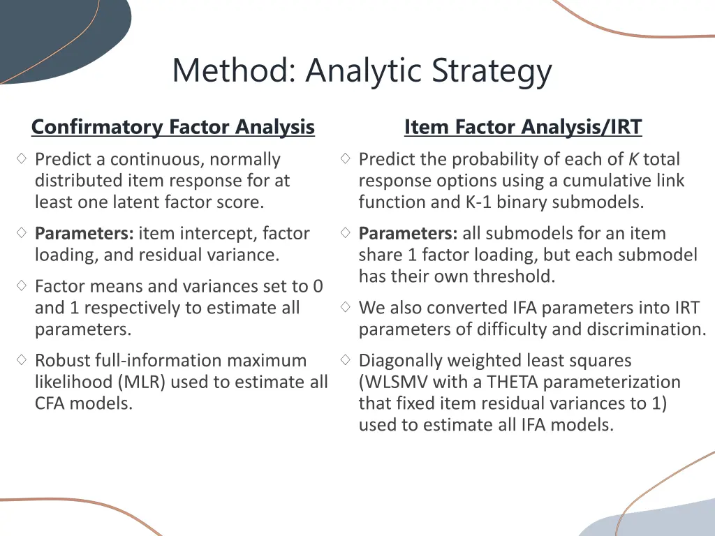 method analytic strategy