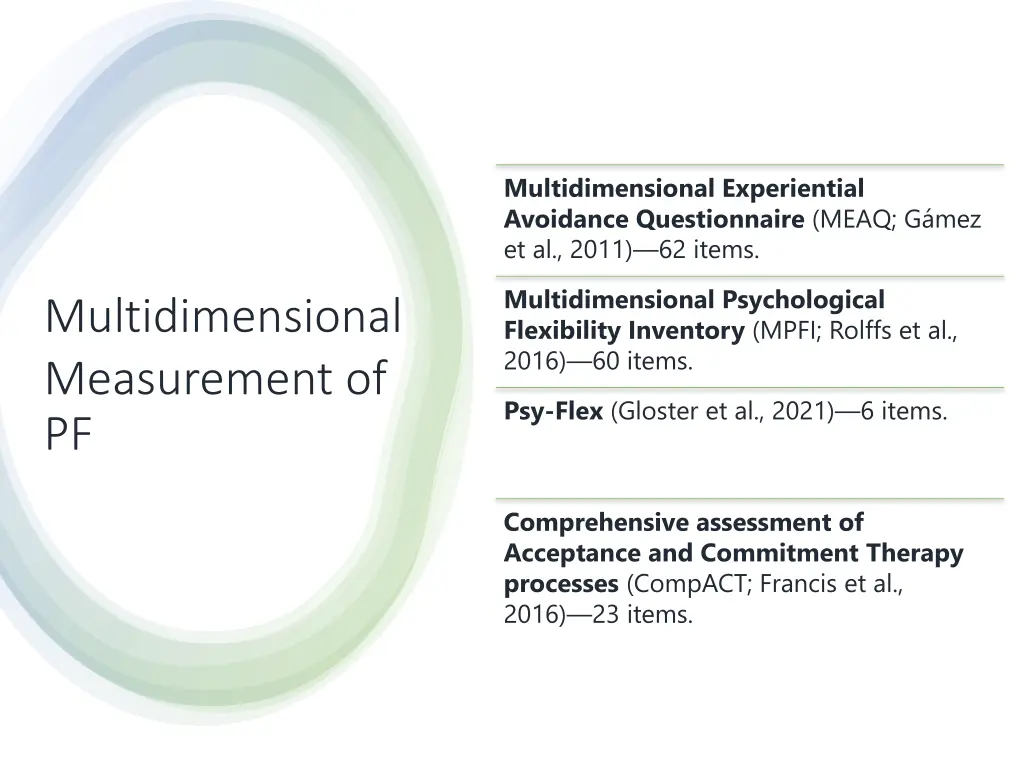 multidimensional experiential avoidance