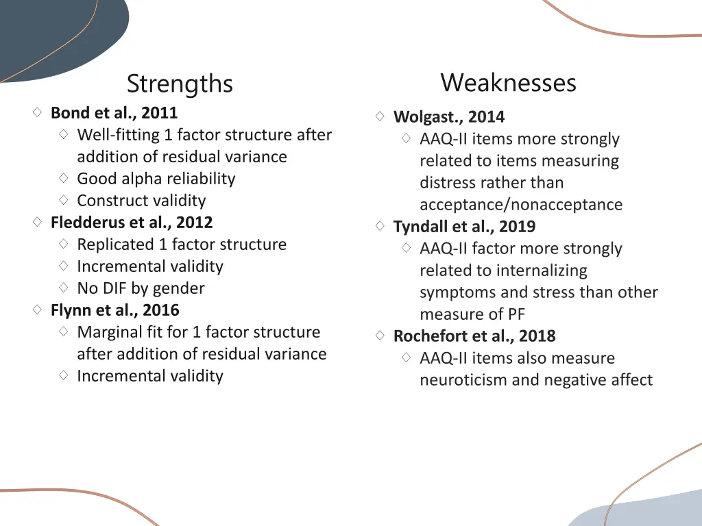 weaknesses