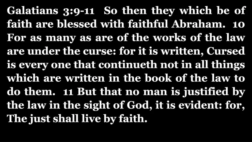 galatians 3 9 11 so then they which be of faith